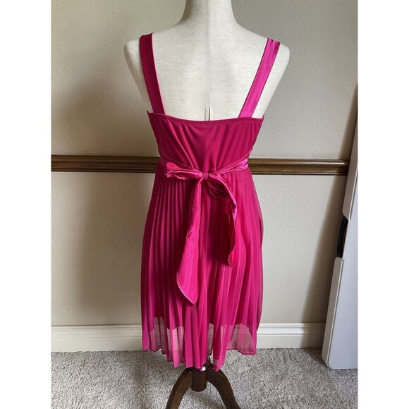 Taboo Size Large Pink Vintage Babydoll Mini Dress Barbie Satin Made in USA 90s - Picture 4 of 10